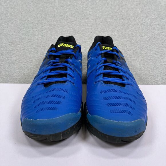 ASICS Gel Resolution 7 Shoes Mens 11.5 Illusion Blue Black Green Sneakers E701Y - Picture 2 of 13